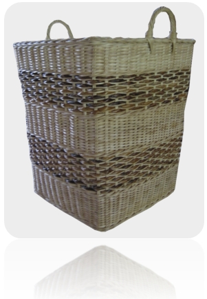 keranjang rotan square log